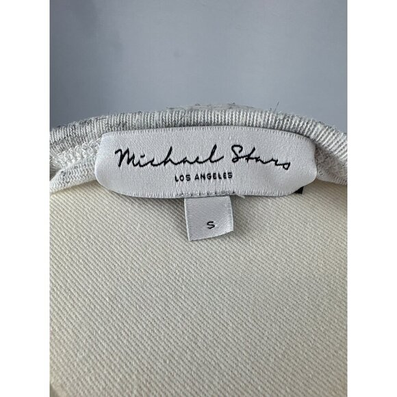 Michael Stars Womens Small Grey & White Speckled Cap Sleeve Top - Picture 3 of 5